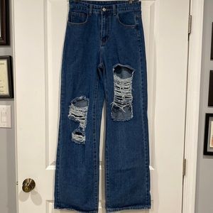SHEIN high rise wide leg jeans. Great condition. Size M.